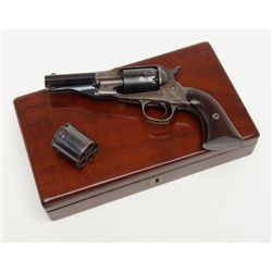 Remington New Model Police revolver, .36 cal.,  3-1/2” octagon barrel, blue finish, wood grips,  #14