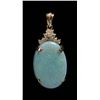 Image 1 : 30 CT. plus black opal doublet in 14K gold  mounting with accenting diamonds. The opal shows  pinpoi