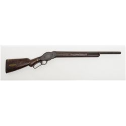 Classic Winchester Model 1887 lever action  shotgun, 10 gauge, barrel reduced to 24”, heavy  dark pa