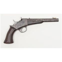 Remington Rolling Block Target single shot 1887  “plinker”, .22 cal., 8-1/4” round barrel, wood  gri