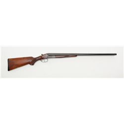 Merkel Field Grade side by side shotgun, cal. 12  gauge, Serial #NSNV.  The shotgun is in overall  f