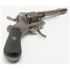 Image 10 : Cased double action pinfire revolver engraved with  finely checkered hard wood grips that may be  eb