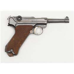 1920 DWM Commercial Luger semi-automatic pistol,  cal. 9mm parrabellum, Serial #8722.  The pistol is