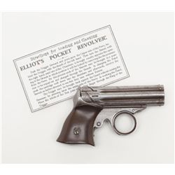 Remington Zig-Zag Derringer, 6-shot, .22RF cal.,  3-1/4” barrel group, blue finish, hard rubber  gri