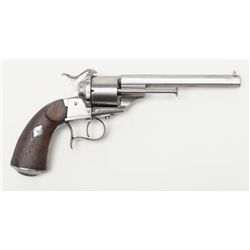 Lefauchuex patent single action pinfire revolver  model of 1859 with barrel etched with dealers name