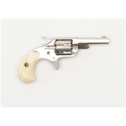 Colt New Line spur trigger revolver, .22 cal.,  2-1/2” barrel, nickel finish with etched panel on  b