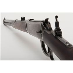 Winchester Model 94 lever action carbine, .30  W.C.F. cal., 20” Nickel Steel barrel, wood stocks,  a