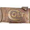 Image 3 : Great old large cast brass advertising sign,  likely for a gun shop displaying a classic Colt  SAA r