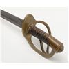 Image 4 : Unmarked Confederate Civil War Calvary saber with  brass mounted original scabbard in untouched and 
