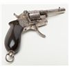 Image 6 : High quality double action pinfire revolver marked  “Dumonthier” showing light floral engraving and 