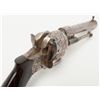 Image 7 : High quality double action pinfire revolver marked  “Dumonthier” showing light floral engraving and 