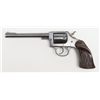 Image 2 : Iver-Johnson Model 55 Target DA revolver, .22  cal., 6” barrel, blue finish, checkered thumb rest  b