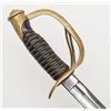 Image 6 : Model 1860 Cavalry Officer’s saber and metal  scabbard with hanging rings, blade by Emerson &  Silve