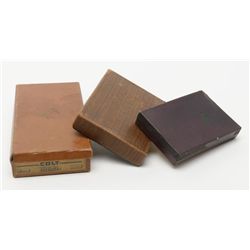 Lot of 3 collector factory cardboard boxes for  Colt handguns including a brown box for a Colt  Pock