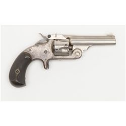 Smith & Wesson New Model 1-1/2 Single Action  revolver, .32 cal., 3” barrel, nickel finish,  checker