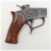 Image 1 : Thompson Contender Action only (no barrel),  #27070, blue finish, checkered wood grips in  overall g