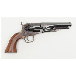 Uberti percussion copy of a Colt Model 1862 Police  revolver, .36 cal., 4-1/2” barrel, blue and case