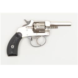 H&R Model 1906 DA revolver, .22RF cal.,  2-1/2”  octagon barrel, nickel finish, checkered hard  rubb