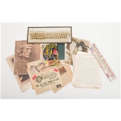 Bonanza paper lot including early advertising  newspapers, prints, an early Flash comic book,  Remin