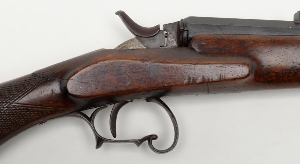 European Flobert single shot target rifle, .22 cal., 24-1/2” octagon ...