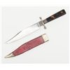 Image 2 : Unwin & Rodgers, Sheffield marked clip point knife  with etched blade and tortoise shell grip,  appr