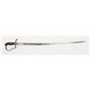 Image 4 : German Imperial officer’s sword with plain iron  hilt and fancy etched and blued blade circa late  1
