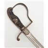 Image 8 : German Imperial officer’s sword with plain iron  hilt and fancy etched and blued blade circa late  1