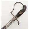 Image 9 : German Imperial officer’s sword with plain iron  hilt and fancy etched and blued blade circa late  1