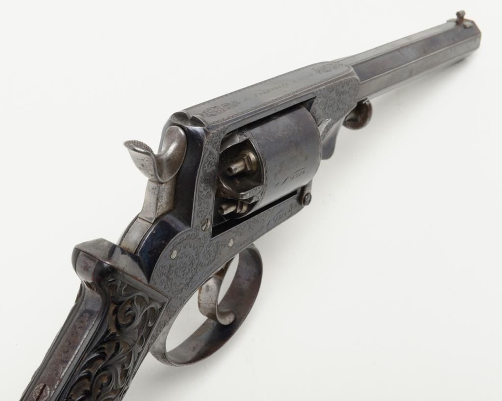 Reproduction Adams Revolver Exhibition quality Adams patent marked and 1856 dated double action ...
