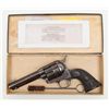 Image 2 : Colt SAA revolver, .45 cal., 4-3/4” barrel, blue  and case hardened finish, checkered hard rubber  e