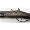 Image 3 : Heavy barrel Kentucky style flintlock rifle with  “Maslin, Warranted” marked lock, ornate pierced  P