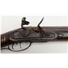 Image 5 : Heavy barrel Kentucky style flintlock rifle with  “Maslin, Warranted” marked lock, ornate pierced  P