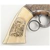Image 11 : Pair of 8” volcanic pistols fully deluxe engraved  in Nimschke style with raise carved Mexican snake