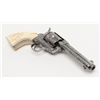 Image 10 : Colt SAA revolver, .44-40 cal., 4-3/4” barrel,  custom engraved showing extensive scroll and  floral