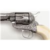 Image 4 : Colt SAA revolver, .44-40 cal., 4-3/4” barrel,  custom engraved showing extensive scroll and  floral