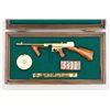 Image 2 : Wood cased miniature non-firing copy of a Model  1921 Thompson Submachine Gun, approx. 8-1/2”  overa