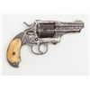 Image 1 : Merwin & Hulbert Third Model Pocket Army DA  revolver, factory engraved with panel scene of an  Amer