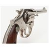 Image 10 : Colt Police Positive DA revolver, .32 Police cal.,  4” barrel, nickel finish, checkered wood  medall