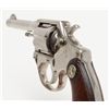 Image 11 : Colt Police Positive DA revolver, .32 Police cal.,  4” barrel, nickel finish, checkered wood  medall