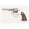Image 2 : Colt Police Positive DA revolver, .32 Police cal.,  4” barrel, nickel finish, checkered wood  medall