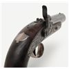 Image 10 : Percussion Derringer, .45 cal., 4” barrel, double  gold banded, 8” overall with engraved back action