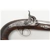 Image 6 : Percussion Derringer, .45 cal., 4” barrel, double  gold banded, 8” overall with engraved back action