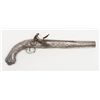 Image 1 : Greek or Turkish hallmarked flintlock pistol,  approx. 17” overall with a 10-1/2” barrel, .68  cal.,