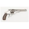 Image 2 : Smith & Wesson New Model Russian revolver in .44  caliber showing original nickel finish with wood  