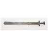 Image 1 : Far East Indian sword (no scabbard), approx.  31-1/2” overall with a 27” blade that is 1-3/4”  wide 