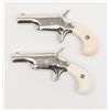 Image 5 : Colt .22 caliber single shot Derringers nickel  plated with imitation ivory grips in factory book  c