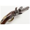 Image 8 : Good quality Germanic flintlock pistol circa 18th  century with grooved brass and gilded mounts  sig
