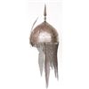 Image 2 : A Persian khula khud helmet from the Qajar  Dynasty.  Intricately pierced bowl backed with red  foil