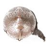 Image 8 : A Persian khula khud helmet from the Qajar  Dynasty.  Intricately pierced bowl backed with red  foil