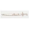 Image 1 : Mid-Eastern short sword with metal scabbard  approx. 22-1/2” overall with plain blade and  floral de
